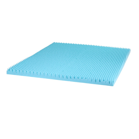 Giselle 8cm Memory Foam Mattress Topper Gel Egg Crate Queen
