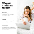 Giselle Memory Foam Mattress Topper Egg Crate 5cm King Single