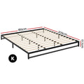 Artiss KING Bed Frame Metal Black BERU
