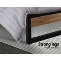 Artiss DANE Metal Bed Frame KING Size Black