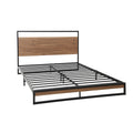 Artiss DANE Metal Bed Frame KING SINGLE Black