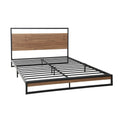 Artiss DANE QUEEN Metal Bed Frame Black
