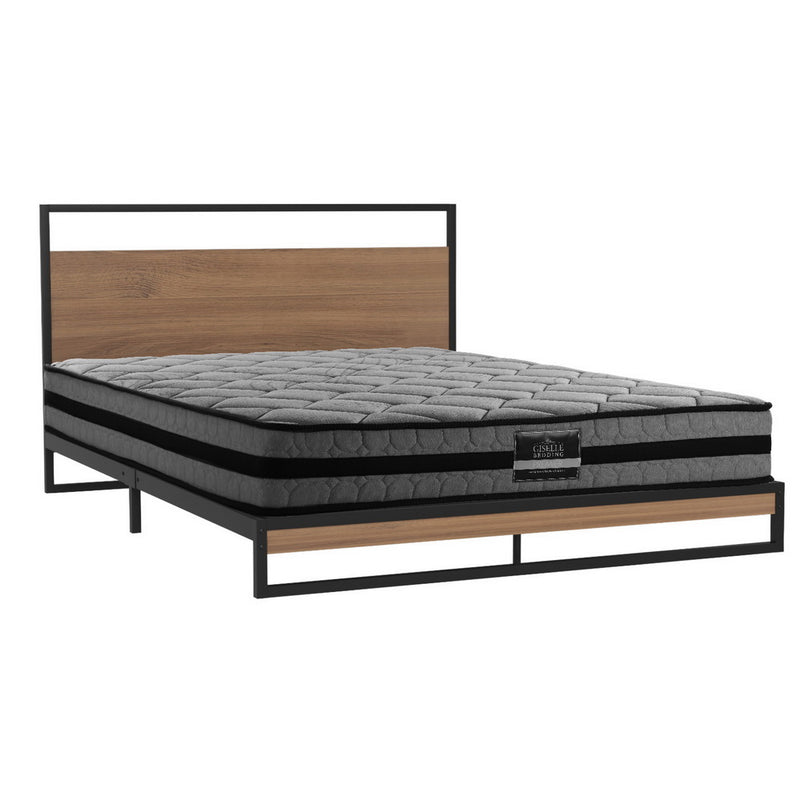 Artiss Metal Bed Frame Double Platform with Mattress