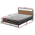 Artiss Metal Bed Frame Double Platform with Mattress