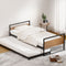 Artiss Metal Trundle Daybed Frame 2x Single Bed DEAN