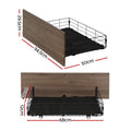 Artiss Bed Frame Storage Drawers Trundle Black 2x