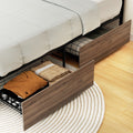 Artiss Bed Frame Storage Drawers Trundle Black 2x