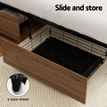 Artiss Bed Frame Storage Drawers Trundle Black 2x