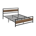 Artiss Metal Bed Frame DOUBLE Black Mattress Platform Base