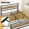 Artiss Metal Bed Frame Double with 2 Storage Drawers DREW