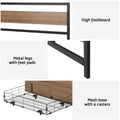 Artiss Queen Bed Frame Metal with 2 Storage Drawers DREW