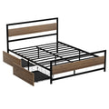 Artiss Queen Bed Frame Metal with 2 Storage Drawers DREW