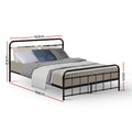 Artiss Metal Bed Frame LEO DOUBLE Black
