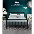 Artiss Metal Bed Frame LEO DOUBLE Black