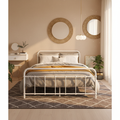 Artiss LEO Metal Bed Frame DOUBLE White