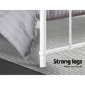 Artiss LEO Metal Bed Frame DOUBLE White