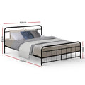 Artiss Metal Bed Frame QUEEN Black LEO