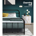 Artiss Metal Bed Frame QUEEN Black LEO