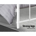Artiss LEO QUEEN Metal Bed Frame White