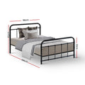 Artiss LEO Single Metal Bed Frame Black
