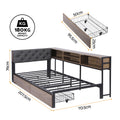 Artiss Single Bed Frame Metal Storage 2 Drawers Charging Station