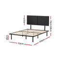 Artiss QUEEN Bed Frame Metal Soild Platform Base Black