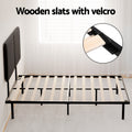 Artiss QUEEN Bed Frame Metal Soild Platform Base Black