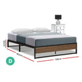 Artiss Oslo Metal Bed Frame DOUBLE Base Platform