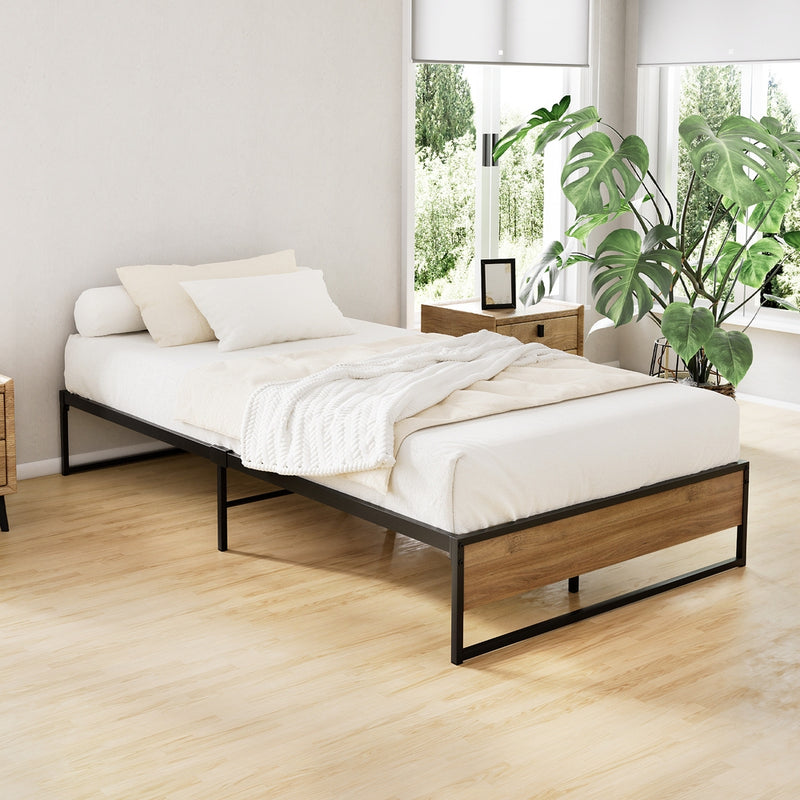 Artiss OSLO Metal Bed Frame KING SINGLE Base Platform