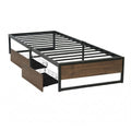 Artiss King Single Bed Frame Metal 2 Drawers Storage OSLO