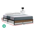 Artiss OSLO QUEEN Metal Bed Frame Base Platform Bedroom