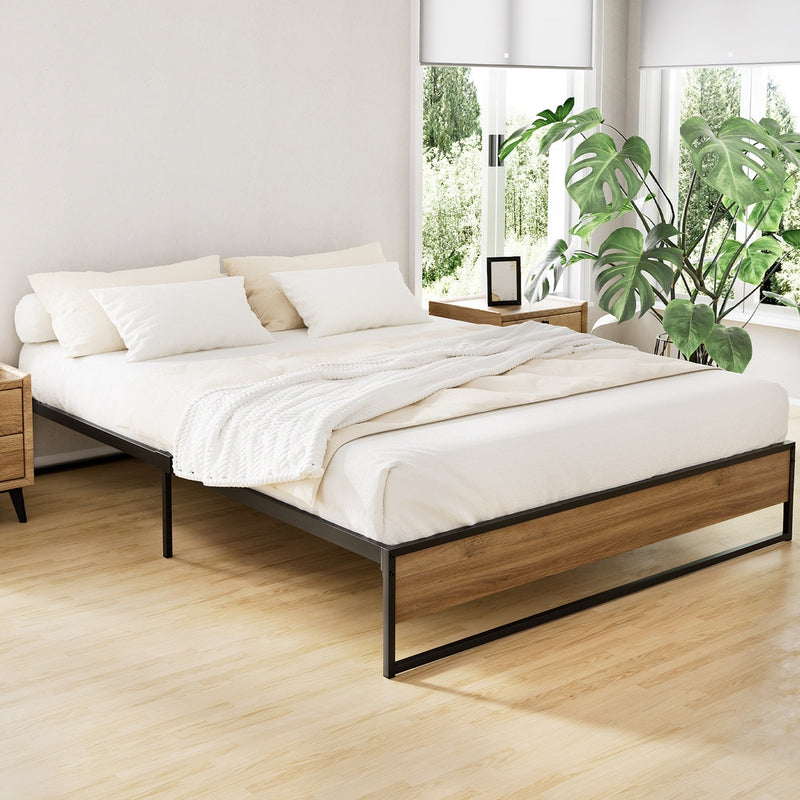 Artiss OSLO QUEEN Metal Bed Frame Base Platform Bedroom