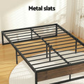 Artiss Metal Bed Frame Queen 2 Drawers OSLO Storage Base