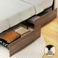 Artiss Metal Bed Frame Queen 2 Drawers OSLO Storage Base