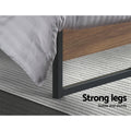 Artiss Metal Bed Frame Single OSLO Black Base Platform