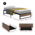 Artiss Metal Single Bed Frame 2 Drawers Storage OSLO