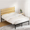 Artiss DOUBLE Bed Frame Metal Black Platform Mattress Foundation