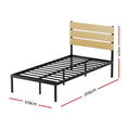 Artiss KING SINGLE Metal Bed Frame Platform Mattress Foundation