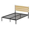 Artiss QUEEN Metal Bed Frame Black Platform Foundation Mattress Base