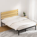 Artiss QUEEN Metal Bed Frame Black Platform Foundation Mattress Base