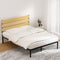 Artiss QUEEN Metal Bed Frame Black Platform Foundation Mattress Base