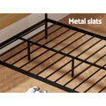 Artiss QUEEN Metal Bed Frame Black Platform Foundation Mattress Base