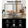 Artiss Metal Bed Frame DOUBLE Size POCHY Black