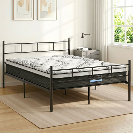 Artiss Bed Frame DOUBLE Metal Bed Frames SOL with Mattress