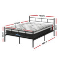 Artiss DOUBLE Metal Bed Frame SOL with Mattress