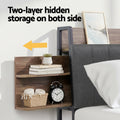 Artiss Metal Bed Frame DOUBLE w/ Storage & Charging Station