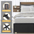 Artiss Metal Bed Frame KING Storage Charging Station 2-Tier