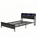 Artiss Bed Frame Single Size with Storage Shelf Headboard Charging Station GRID