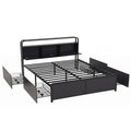 Artiss King Metal Bed Frame 4 Drawers Hidden Storage Headboard HEDY