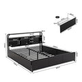 Artiss King Metal Bed Frame 4 Drawers Hidden Storage Headboard HEDY